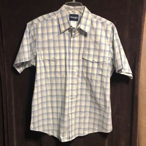 Wrangler snap button western size large new no tag